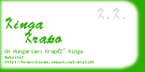 kinga krapo business card